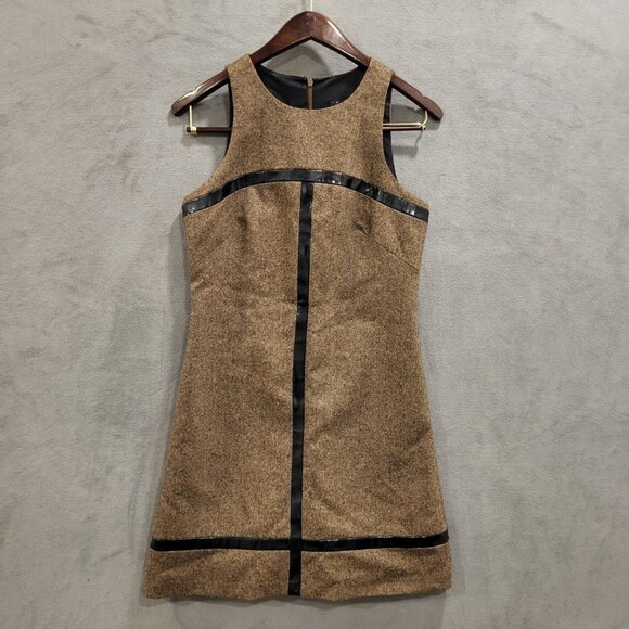 Laundry By Shelli Segal Brown and Black Midi Dress - Picture 1 of 5